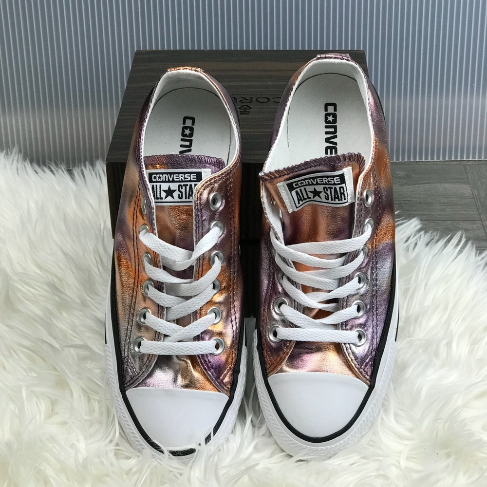 NWT Converse Vulc Metallic Dusk Pink/Yellow W - Picture 4 of 6